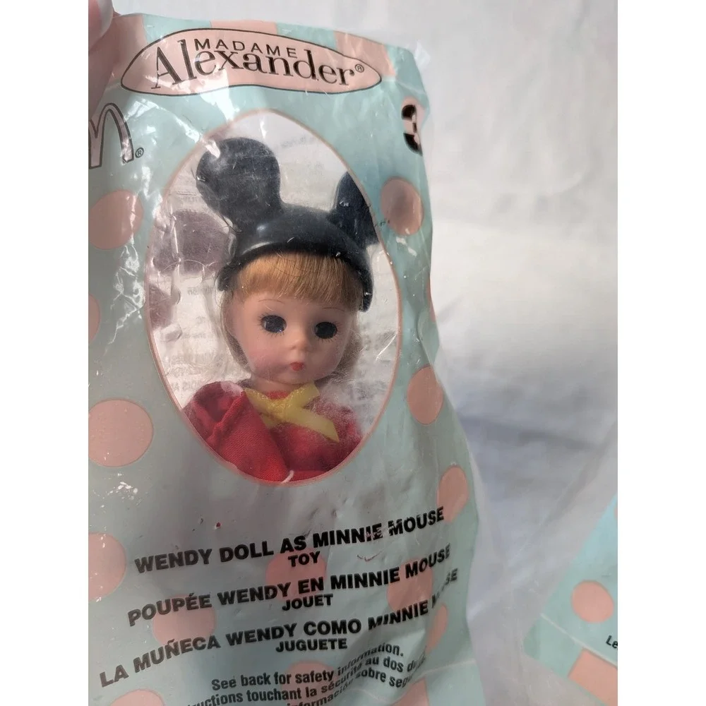 2004 Madame Alexander McDonalds Disney Mickey & Minnie Mouse Dolls NIP Set of 2